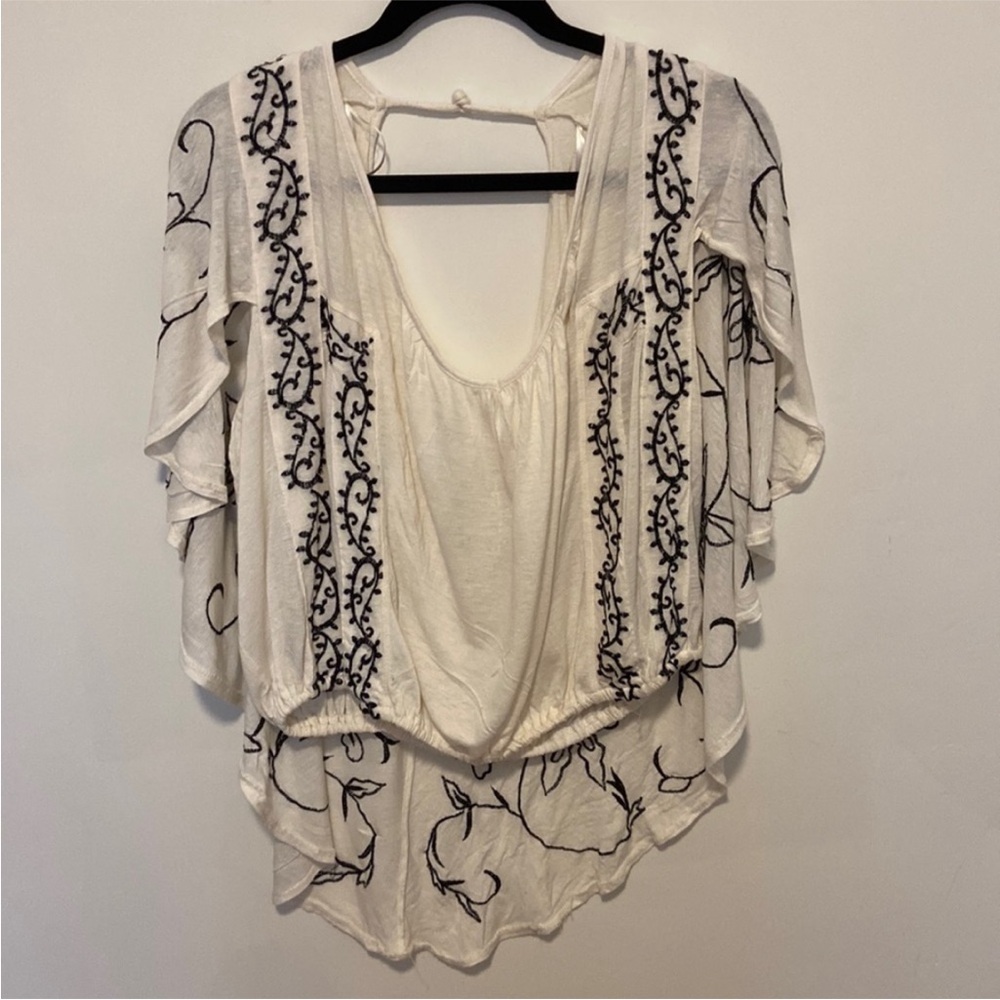 Free people open back cape top